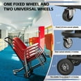 thumbnail image 3 of HOHYN Folding Chair Rack, 300 LBS Capacity, Heavy-Duty Chair Cart for Stacking 10 Chairs, Multi-Function Metal Chair Storage Dolly with Rubber Wheels, Push-Style Chair Holder, Matte Black, 3 of 6