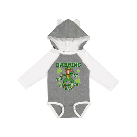 

Inktastic Dabbing for St. Patrick s Day Leprechaun Gift Baby Boy or Baby Girl Long Sleeve Bodysuit