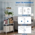 thumbnail image 6 of YRTSH Storage Shelves - 5 Tier Heavy Duty Wire Shelving Unit Stable Metal Shelving for Pantry, Kitchen and Laundry Room 9.8"W x 15.7"D x 55.1"H White, 6 of 9