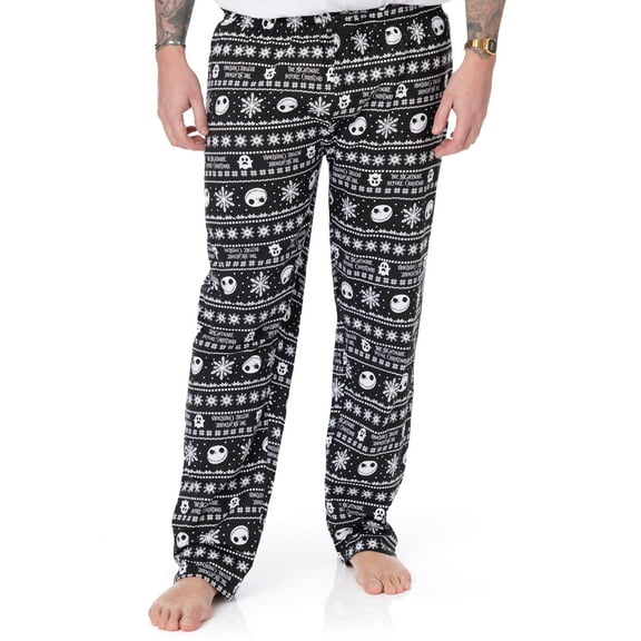 Disney The Nightmare Before Christmas Mens Black Lounge Pants