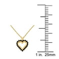 thumbnail image 3 of AoneJewelry 1 Carat Heart-Shaped Black Diamond Pendant in 10k Rose White & Yellow Gold, 3 of 4