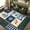 Blue, variant on Bleum Cade 5'x7' Christmas Area Rug for Living Room,Machine Washable Patchwork Christmas Rugs for Bedroom with Non-Slip Backing,Soft Low Pile Non-Slip Bedroom Carpet,Red and Green