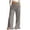 *Gray, variant on Women's Cotton Linen Ruffle Hem Pants , Smocked Drawstring Trousers For Women , Ladies' Boho Wide Leg Trousers with Pockets, Black , S-2XL