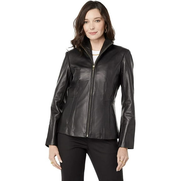 Cole Haan Women's Scuba Leather Jacket