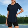 thumbnail image 5 of Lutiedan Women's Sun Protection T-Shirt Workout UPF 50+ UV Rash Guard Short Sleeve Shirts Crew Neck Hiking Athletic Tops S-3XL, 5 of 7