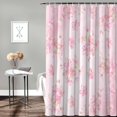 thumbnail image 2 of Fabric Shower Curtain for Bathroom, Pink Floral Custom Shower Curtain Set with Hooks, Luxury Bathroom Curtains, Spring Waterproof Polyester Bathroom Accessories, 72x72inch, 2 of 6