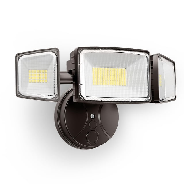 Foco LED Onforu de 80 W, 9000 lúmenes, para exteriores, con 3 cabezales IP66