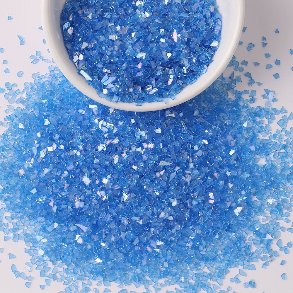 Namzi 20g Crushed Glass Chips Multi-Color Glitter Stones for Nail Art, Vase Filler, Craft Projects Decor,C12