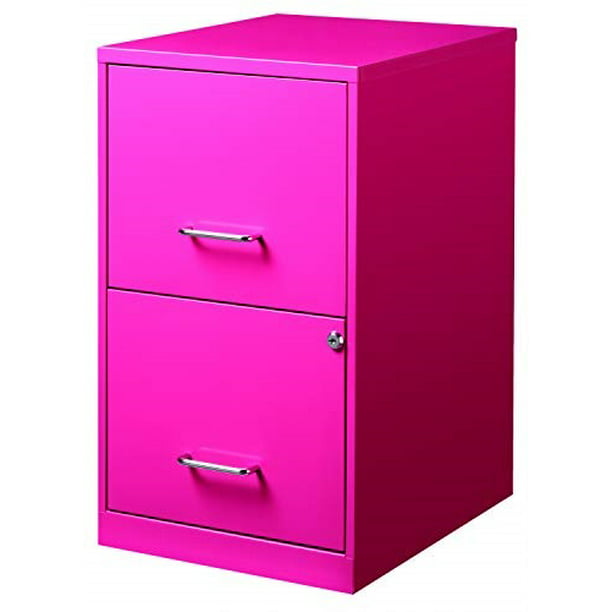 Office Dimensions 18 Deep 2 Drawer, Pink File Cabinet
