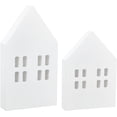 thumbnail image 1 of 4 piezas, 2 estilos, letrero de madera con forma de casa, color blanco, estilo rústico, ideal para bodas, fiestas y decoración del hogar., 1 of 6
