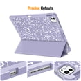 thumbnail image 5 of Fintie SlimShell Case for iPad Pro 13-inch (M4) 2024, Flexible Soft TPU Back Cover with Pencil Holder, composition book lilac, 5 of 8