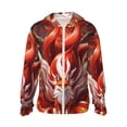 thumbnail image 1 of Fotbe Red Leaf Flame Fox Chaqueta con Protección Solar UPF 50+ para Hombre y Mujer, Camisa con Capucha y Bolsillos-Small, 1 of 7