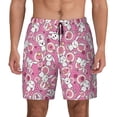 thumbnail image 2 of Picia Cute Rabbit pattern Mens Swim Trunks with Compression Liner Stretch Beach Shorts Quick Dry with Zipper Pockets No-Chafing Board Shorts-3X-Large, 2 of 9