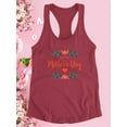 thumbnail image 3 of Mothers Day Soft Garland Racerback Tank Women -Image by Shutterstock, Female Small, 3 of 4