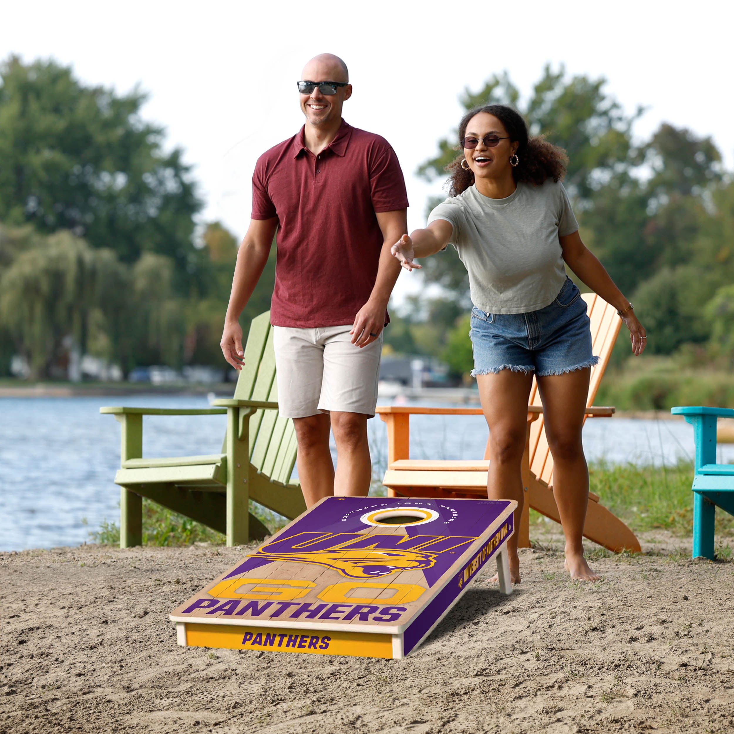 YouTheFan NCAA N Iowa Panthers 2X4 Slogan Series Cornhole NO BAGS