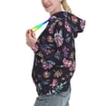 thumbnail image 3 of Yiaed Roses Flowers Print Womens Casual Hoodies Crew Neck Long Sleeve Sweatshirts With Pocket Pullover Tops Women's Hooded Sweatshirt-Small, 3 of 5