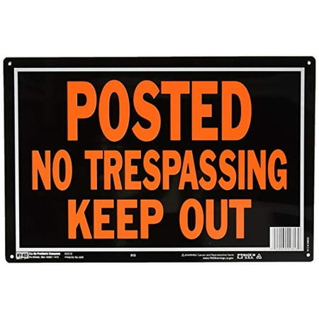 UPC 029069008130 product image for Hy-Ko Aluminum Sign No Trespassing Property Sign (Pack of 12) | upcitemdb.com