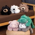 thumbnail image 3 of Cushion Soft Toy Kids Nap Pillow Back Prone Posture Bear Animal Plush Plush Animal Fuzzy Animal Sofa Decoration Pig Plush Doll Bear Plush Pillow Stuffed Toys Dinosaur Plush Toy B, 3 of 8