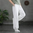 thumbnail image 4 of Casual Pants for Women Elastic Breathable Loose Waist Pocket Casual Trousers, 4 of 4