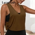 thumbnail image 3 of Lyrehush Workout Tops for Women V Neck Sleeveless Casual Crop Tank Top Yoga Gym Shirts Activewear, 3 of 9