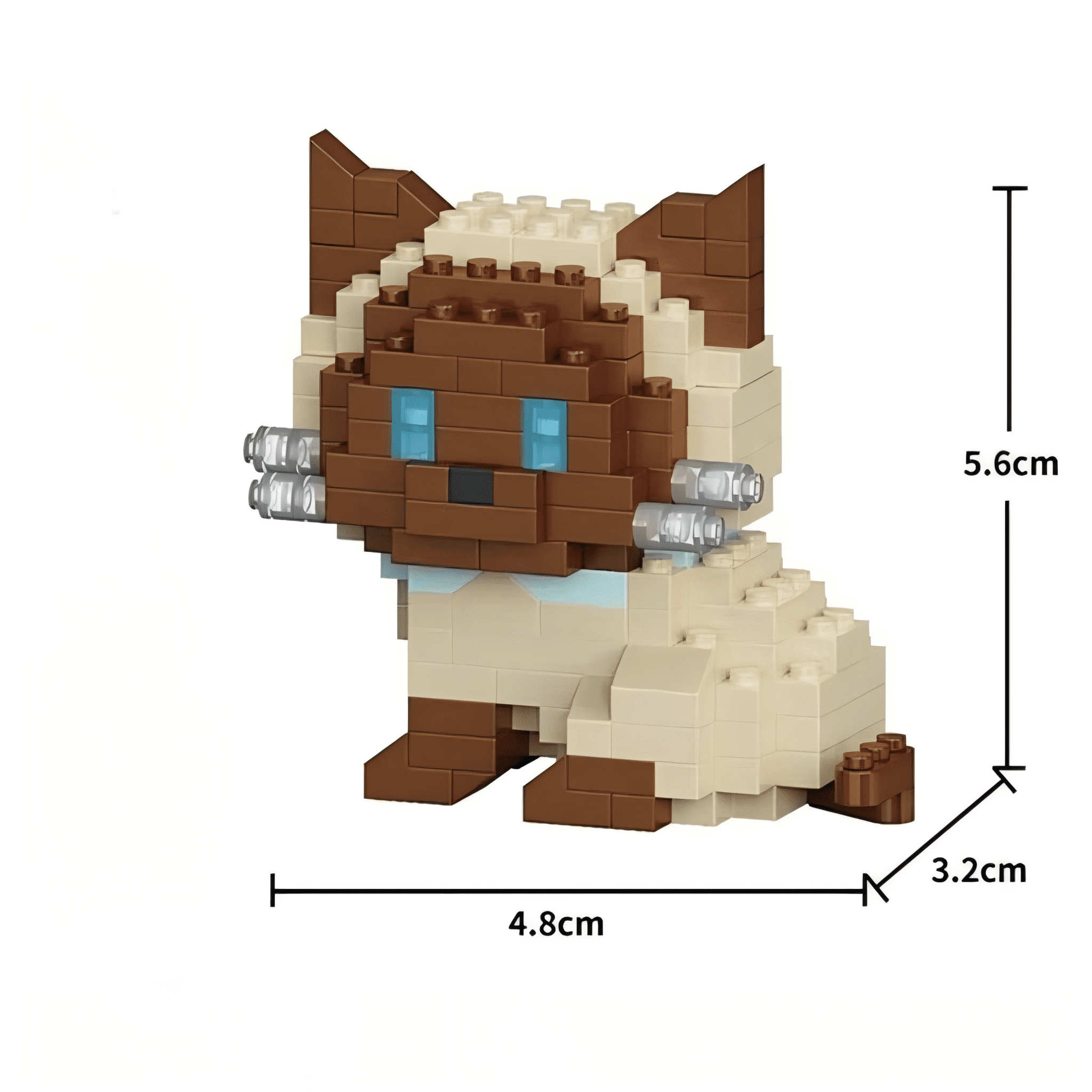 Cute Cat Figures Mini Building Block Set, Pets Animal Model Set, Home Office Table Centerpiece Decor