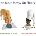 thumbnail image 6 of Cat Food Mat, Silicone Pet Feeding Mat for Floor Non-Skid Waterproof Dog Water Bowl Tray, Easy to Clean Pet Placemat，Blue 17" x 9", 6 of 7