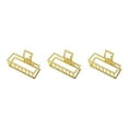 thumbnail image 4 of maskred Fashion Claw Clips Large Simple Style Handy Simple Style Sturdy Exquisite Accessories Barrettes for Women Gold/Rectangle 3Set, 4 of 6