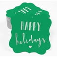 thumbnail image 2 of Inkdotpot Real Silver Foil Happy Holiday Tags Favor Bracket Shape Hang Pack Of 100 Paper Tags, 2 of 6