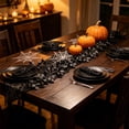 thumbnail image 5 of Gqtwoy Halloween Artificial Black Rose Garland, Spooky Decoration, Durable Cloth, Perfect for Mantels and Party Backdrops, Creepy Atmosphere, Haunted House Decor, 5 of 6