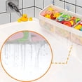 thumbnail image 2 of Mesh Bath Toy Organizer with 3 Compartments, Hanging Breathable Bath Toy Storage with Strong Adhesive Hooks, Kids Bathtub Toy Holder for Easy Access and Sorting,White, 2 of 6