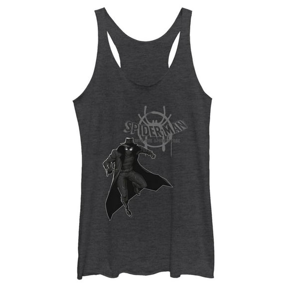 Women's Marvel Spider-Man: Into the Spider-Verse Stealth Racerback Tank Top Black Heather X Large