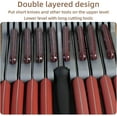 thumbnail image 3 of Drawer Knife Organizer, Kitchen Plastic Drawer Knife Block Holder Storage Sets for 16 Knives and 1 Sharpening Steel Extra Large Steak Chefs Knives Holder, 3 of 3