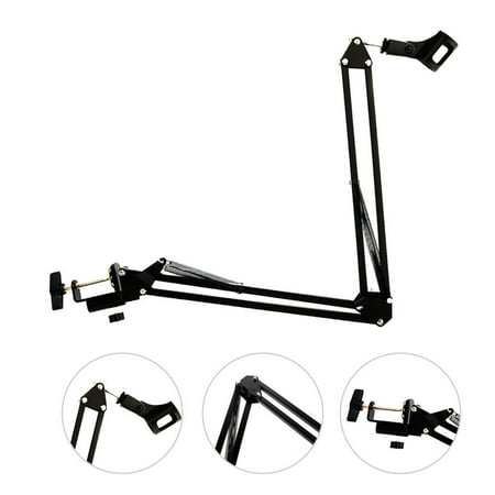 Zimtown Mic Microphone Suspension Boom Scissor Arm Stand Holder for Studio (Best Studio Mic Stand)