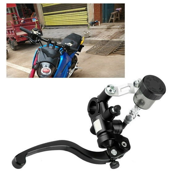 Pompe de frein de maître-cylindre d'embrayage hydraulique de vélo de moto  noir en aluminium