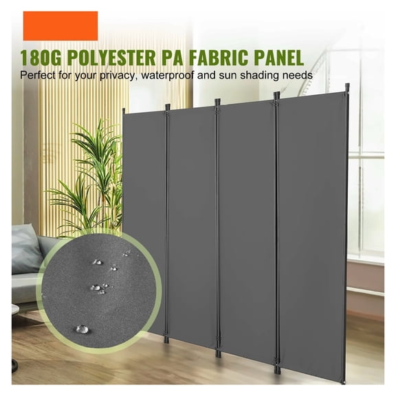 Room Divider 88x67.5 inch, 4 Panel Folding Screen, Fabric Partition for Home Office