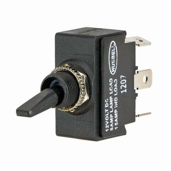 Hubbell Wiring Device-Kellems Marine Toggle Switch, On/Off/On, DPDT M223JSP