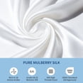 thumbnail image 5 of Dafinner Luxury Set of 2 Pure Mulberry Silk Pillowcases with Hidden Zipper Queen Size, Silky Pillow Cases for Skin & Hair (20x30, White), 5 of 9