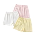 thumbnail image 2 of JOANKDMI 3-Pack Girls Under Dress Shorts Pointelle Knit Safety Pants Elastic Waist Breathable Summer Playwear Lounge Sleep Bottoms with Cute Bow Detail Multipack Activewear, 2 of 9