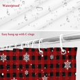 thumbnail image 6 of Christmas Shower Curtain Red Truck Pine Tree Forest Bathroom Curtains with Hooks, Waterproof Fabric Snowflake Reindeer Buffalo Plaid Bath Shower Curtains Set for Bathroom Bathtubs Decor 72x72 Inch, 6 of 9