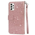 thumbnail image 7 of Dteck Galaxy A32 5G Bling Phone Case  Sparkle Magnetic Clasp PU Leather Wallet Purse Folio Flip Cover with Strap Zipper Pocket for Samsung Galaxy A32 5G Rosegold, 7 of 7