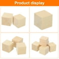 thumbnail image 4 of Uxcell 8Pcs Bloque de madera de tilo para tallar 1.2"x1.2"x1.2" Bloques de madera cuadrados para bricolaje, 4 of 7
