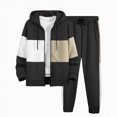 thumbnail image 4 of Ccpelsie Sweatsuits for Men 2 Piece Men's Jogging Tracksuit Set Hoodie Casual Athletic Long Sleeve Zipper Suit Set(A01-Black,M), 4 of 7