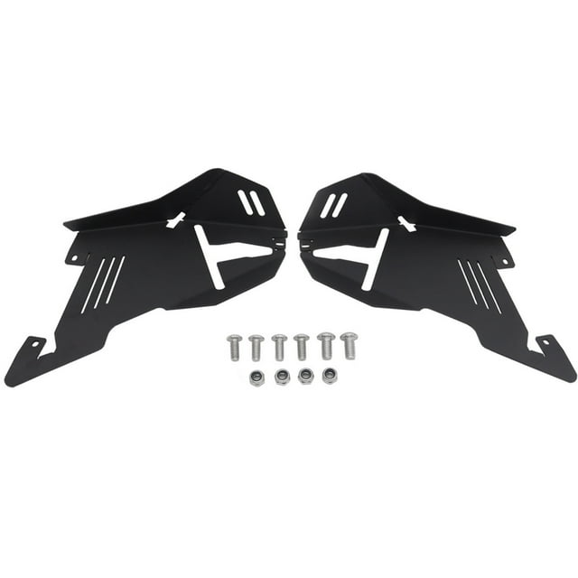 Black Anodized Aluminum Front Fender Protector Set - Debris & Stone Shield for Bombardier Can-Am Ryker 600, 900, Sport & Rally Models - Easy No-Drill Installation with Mounting Hardware Included -