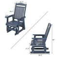 thumbnail image 2 of Innovaze HIPS Patio Glider for One Person with Cup Holders,All-Weather Resistant, Heavy Duty700 LBS ,Navy Blue, 2 of 7
