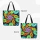 thumbnail image 2 of Disketp Hippie Style Bolsa Tote de Lona para Mujer, Bolso de Hombro y Cruzado con Cierre de Cremallera, 2 of 7