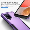 thumbnail image 4 of Phone Case for Samsung Galaxy A42 5G with Tempered Glass Screen Protector Cover and Slim Hybrid Full Body Protective Cell Accessories Glaxay A 42 G5 Gaxaly 42A S42 4G 2021 Women Men Purple, 4 of 8