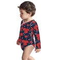 thumbnail image 3 of Xecao Rose Flower Print Baby unisex-baby Cotton Long-sleeve Bodysuits-2 Years, 3 of 6
