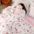 thumbnail image 4 of Castle Fairy Boys Girls Pink Flower Twin Bedding Sets,Floral Leaves Bedding Comforter Set, 4 of 8