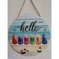 thumbnail image 3 of 12*12 inches Watermelon Popsicle Ice Cream Decoration Party Summer Fruit Wooden Decoration Crafts Welcome Door Sign, 3 of 6