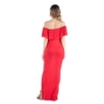 thumbnail image 5 of Maternity Off the Shoulder Side Slit Maxi Dress, 5 of 5